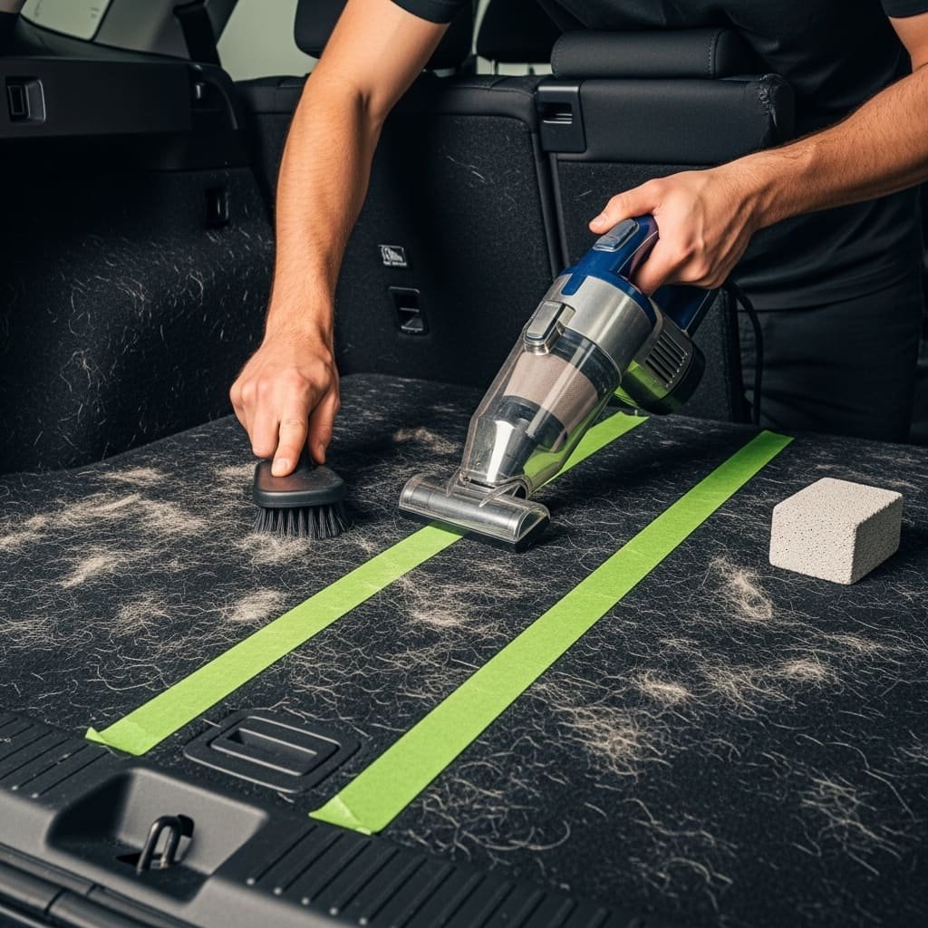 how to get dog hair out of car
