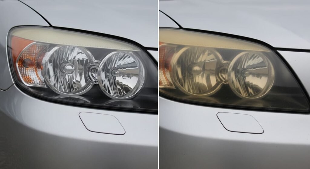 how to clean foggy headlights